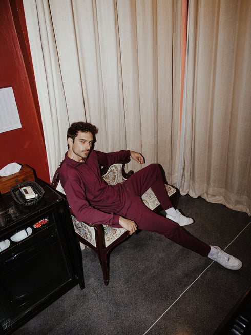 Half Zipper Sweat Set